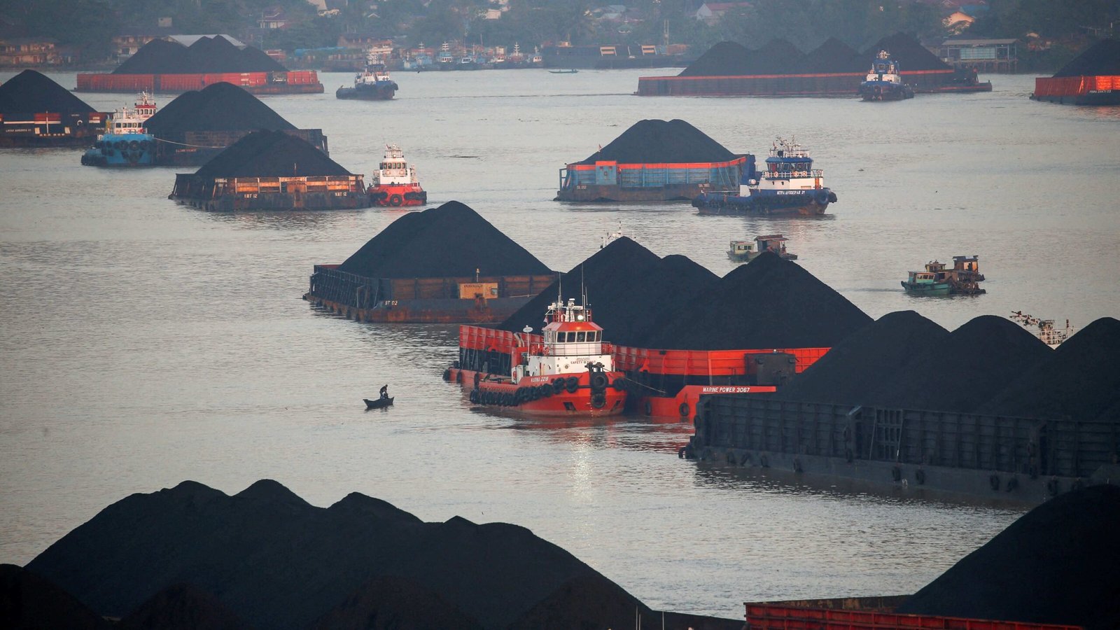 Sungai Mahakam Samarinda, provinsi Kalimantan Timur, Indonesia, 31 Agustus 2019. Foto diambil pada 31 Agustus 2019. REUTERS/Willy Kurniawan.